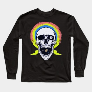 Psycho Skull Scream Long Sleeve T-Shirt